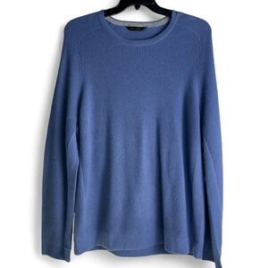 Rhone Mens 2XL Walden Waffle Knit Sweater Blue Horizon Cashmere Blend NWT